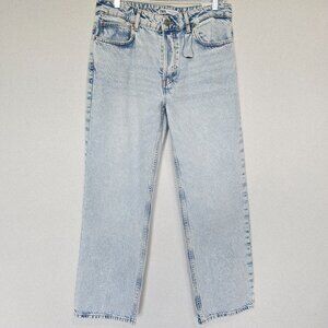 NWT Zara Straight Leg Ankle Jeans Size 10 Blue Light Wash - Old Money